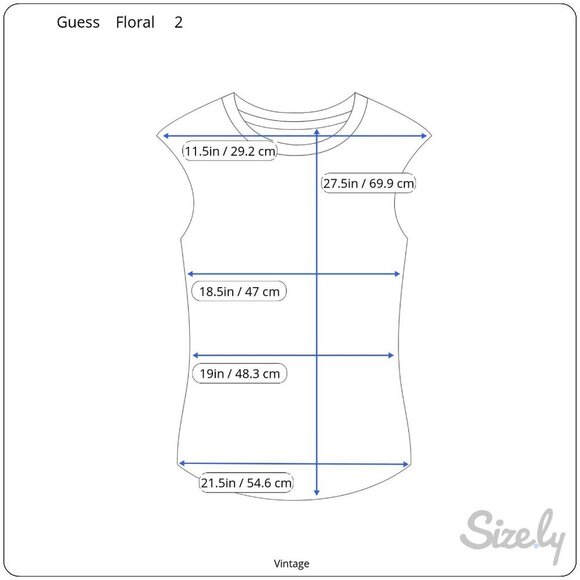 Guess Vintage 80s 90s Floral Sleeveless Button Down Soft Cotton Summer Top Shirt - Picture 7 of 7